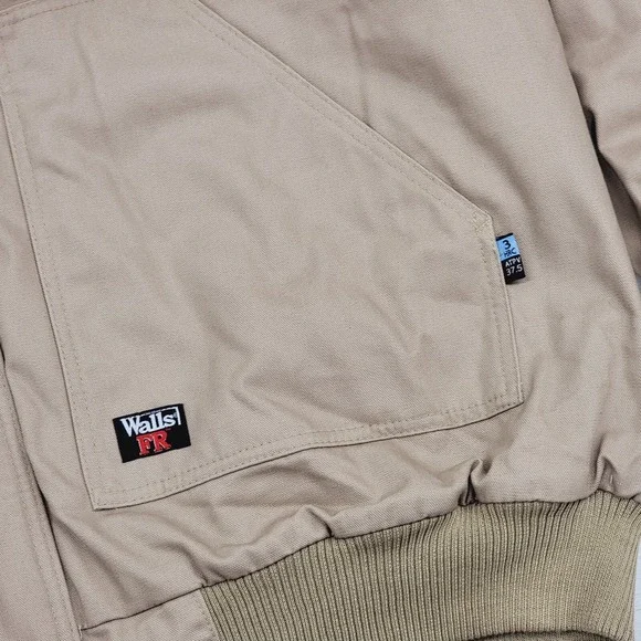 WALLS FR Flame Resistant‎ Itex Insulated Work Jacket Coat Heavy Beige Mens 5XL - Picture 4 of 16